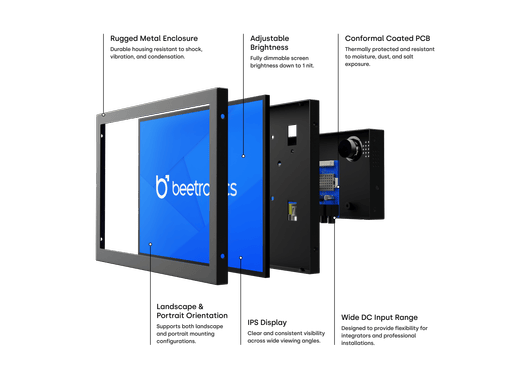 10 Zoll Monitor Metall