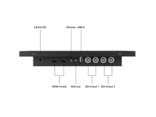 12 Zoll Monitor Metall SDI