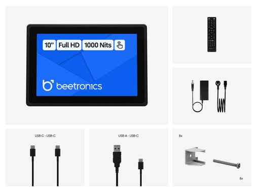 10 Zoll Touchscreen Metall (High-Brightness)
